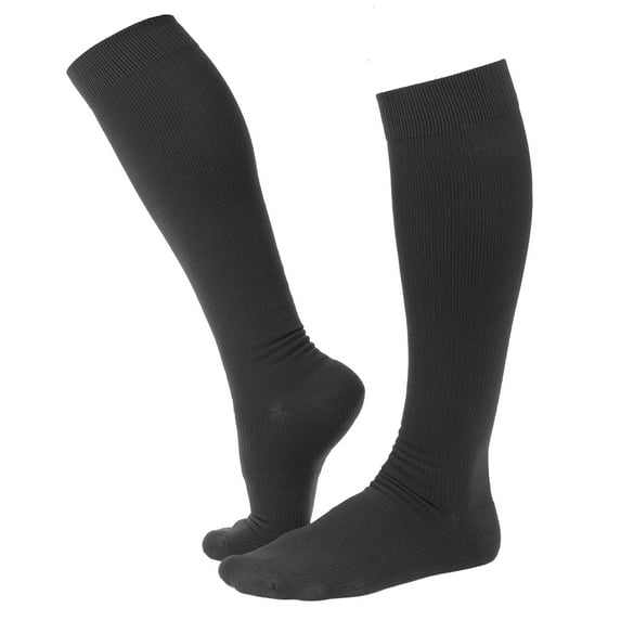MDR Compression Socks Medical Knee High for Men & Women 20-30 mmHg 1 Pair Made in USA (13-15, Black)