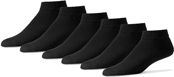 MDR Diabetic Ankle Length/Low Cut Socks (3 Pair Pack) Seamless Cotton ...