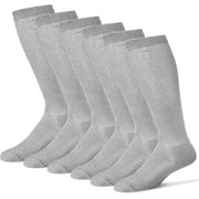 MDR Diabetic Knee High Over The Calf Socks for Men and Women with Full Sole 3 Pairs (13-15, Gray)