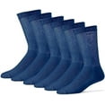 thumbnail image 1 of MDR Diabetic Socks Crew Length for Men and Women with Full Sole 3 Pairs Non-Binding Wide Top Comfort & Support Made in USA (10-13, Navy), 1 of 9