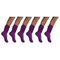 thumbnail image 1 of MDR Distributors MDR Women and Men Slouch Socks Extra TallExtra Heavy Cotton Socks Made in USA Size 9-11, Pack of 6 (6 Purple), 1 of 7