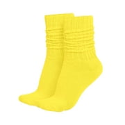 MDR Lightweight Cotton Slouch Socks For Women and Men 1 Pair Size 9 to 11 Yellow