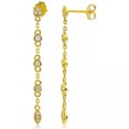 thumbnail image 1 of MDR Trading SS-EZ1064YG 3.3 mm Yellow Gold Plated Circles & Links with Cubic Zirconia Sterling Silver Earrings, 1 of 1