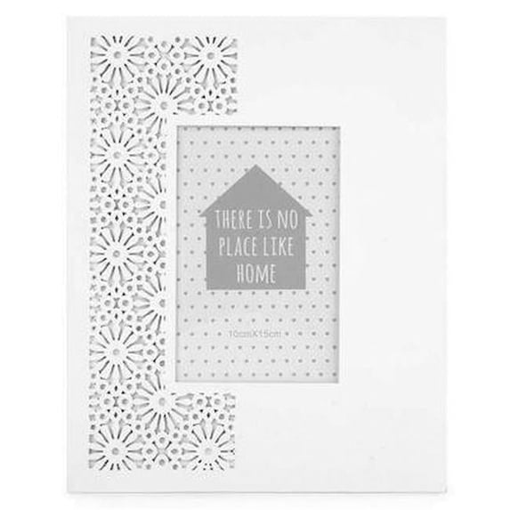 MDR Trading 4 x 6 White Floral Motif for Photo Frame