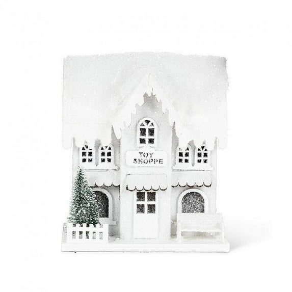 Unbranded Snowy Toy Shoppe With Led Lights Decoration