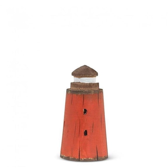 MDR Trading AB-27-SHORELINE-676-Q01 3 in. Lighthouse Figurine, Red - Mini