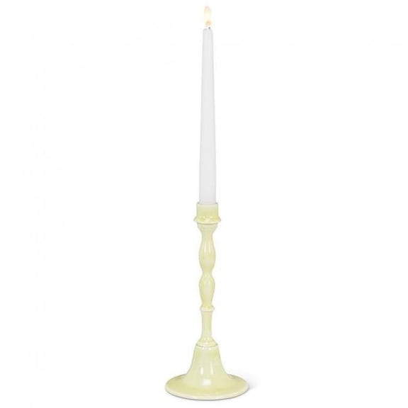 MDR Trading AB-38-PASTEL-665-GRN 10 in. Turned Taper Candle Holder, Green