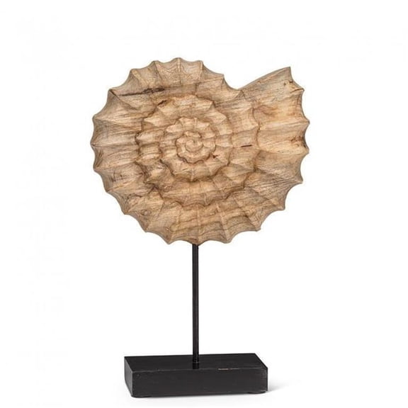 MDR Trading AB-55-ARTIFACT-217 17 in. Nautilus on Stand Sculpture, Natural