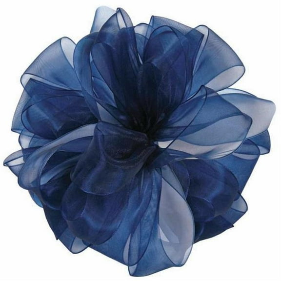 MDR Trading AI-189362-Q02 0.63 in. x 100 Yards Navy Blue Chiffon Ribbon - Set of 2
