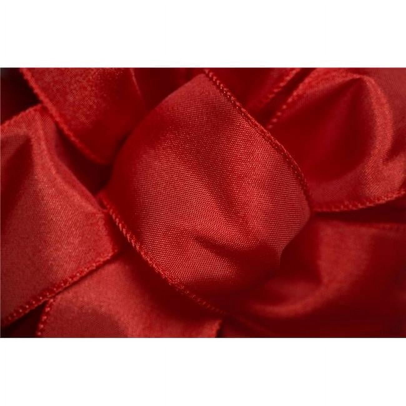 Red Ruffed Ribbon MDR Trading AI-198913-Q04 1.5 in. x 50 Yards Wired Red Taffeta Ribbon ...