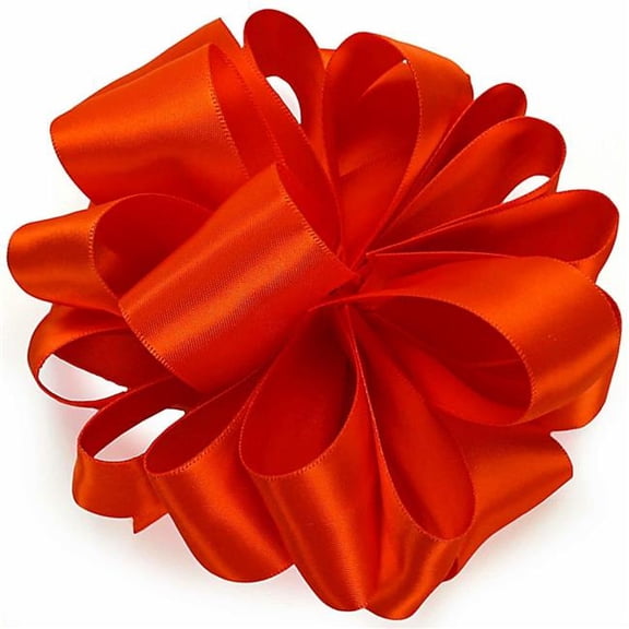 MDR Trading AI-22059750-Q02 1.5 in. x 50 Yards Torrid Orange Double Face Satin Ribbon - Set of 2