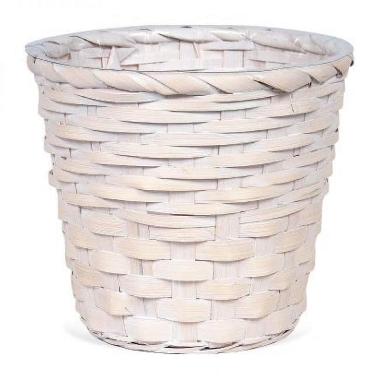 White Washed Wicker Multi-Purpose Storage Basket