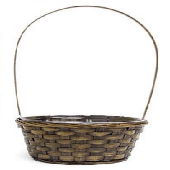 MDR Trading AI-4512GB-Q02 Long Handled Woven Basket, Brown - Set of 2