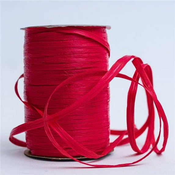 MDR Trading AI-74963-Q12 100 Yards Wraphia Matte Red Ribbon - Set of 12