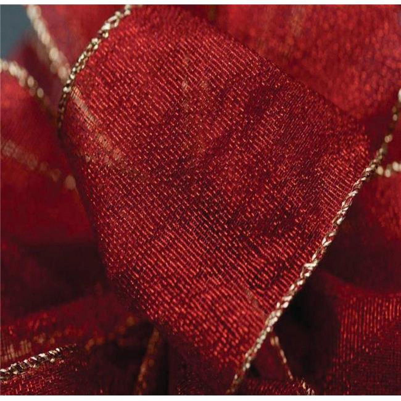 MDR Trading AI-7594013-Q06 2.5 in. x 50 Yards Wired Red with Gold Sheer ...