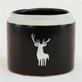 thumbnail image 1 of MDR Trading AI-CE00-965-Q01 Black with White Reindeer & Rim Planter, 1 of 1