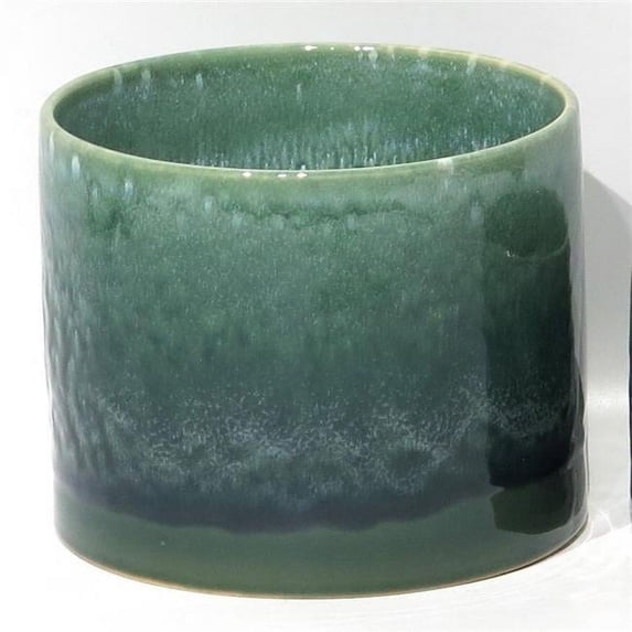 MDR Trading AI-CE10-161-Q01 6 in. Pot Size Marine Green Reactive Glaze Planter