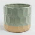 thumbnail image 1 of MDR Trading AI-CE10-179-Q12 Beige Base with Green Geometric Patterned Planter - Set of 12, 1 of 1