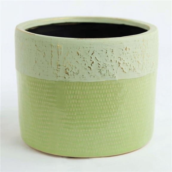 MDR Trading AI-CE10-190-Q01 Green with Green & Gold Trim Planter