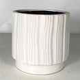 thumbnail image 1 of MDR Trading AI-CE10-237-Q01 White with Raised Lines Planter, 1 of 1