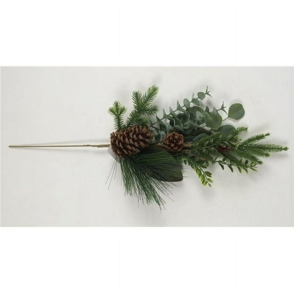 MDR Trading AI-FL7059-Q06 Mixed Green & Brown Pinecones Pick - Set of 6