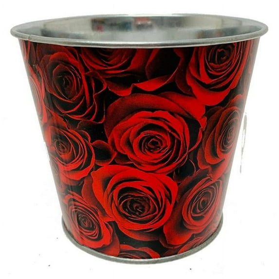 MDR Trading AI-GA4068RED-Q01 4 in. Red Roses Print Bucket