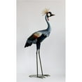 thumbnail image 1 of MDR Trading AI-GG9498-Q01 Black Crowned Standing Crane Metal Garden Sculpture, Multi Color, 1 of 1