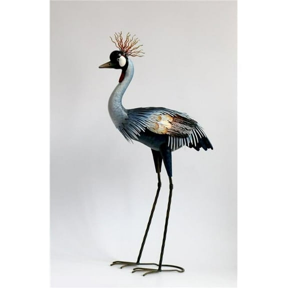 MDR Trading AI-GG9499-Q12 32 in. Black Crowned Crane Metal Garden Sculpture, Multi Color - Set of 12