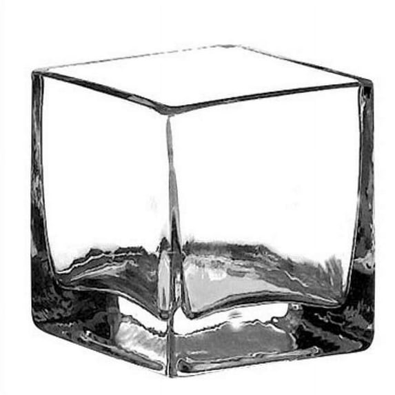 MDR Trading AI-GL1131-Q02 3.25 in. Square Glass Vase, Clear - Set of 2