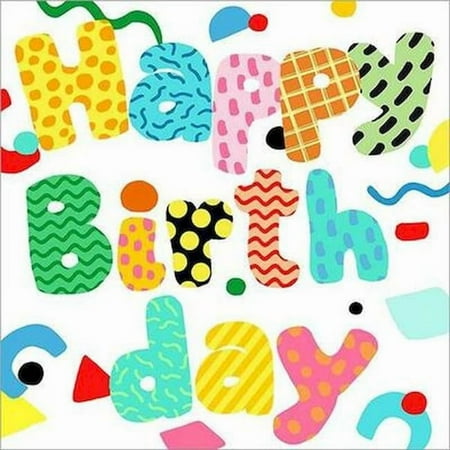 MDR Trading AP-NAP1245 Multi Color Happy Birthday Napkins - Pack of 20