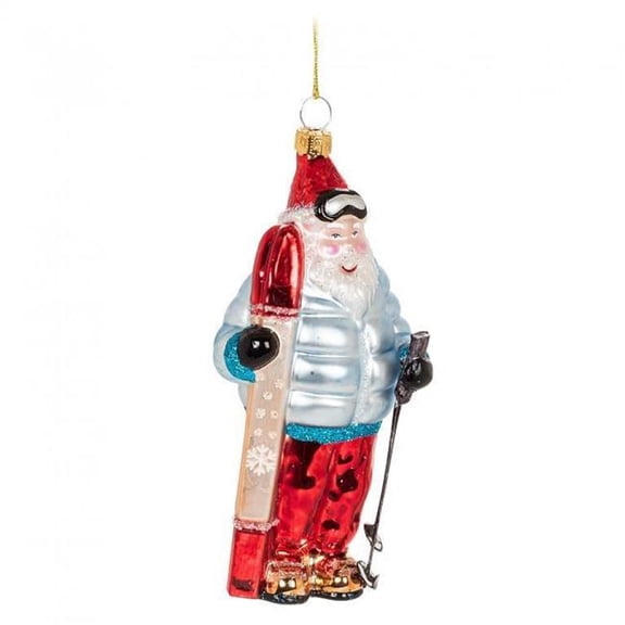 MDR Trading Inc. AB-15-SEASON-DOWNHILL Santa Is Ready To Ski Ornament