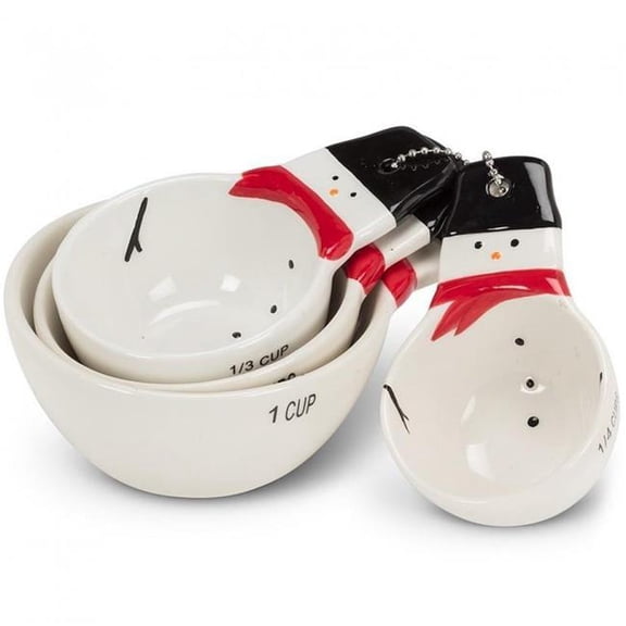 MDR Trading Inc. AB-27-CHEERFUL-083 Set Of 4 Happy Snowman Measuring Cups Kitchen Item