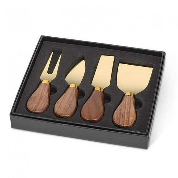 MDR Trading Inc. AB-27-FORMAGGIO-44 Set Of 4 Walnut Handled Cheese Tools