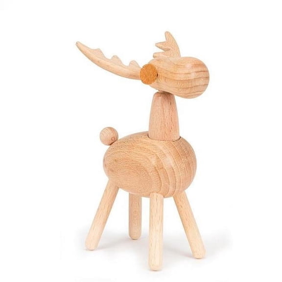 MDR Trading Inc. AB-27-LAPLAND-138_Q01 Simple Beechwood Moose Figurine