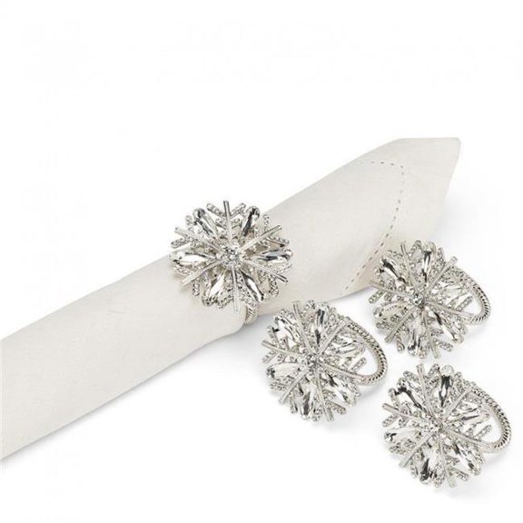 MDR Trading Inc. AB-27-RING-086 Set Of 4 Snowflake Napkin Ring