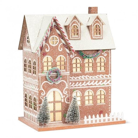 MDR Trading Inc. AB-27-VILLAGE-680 Large Gingerbread Led Mansion Figurine