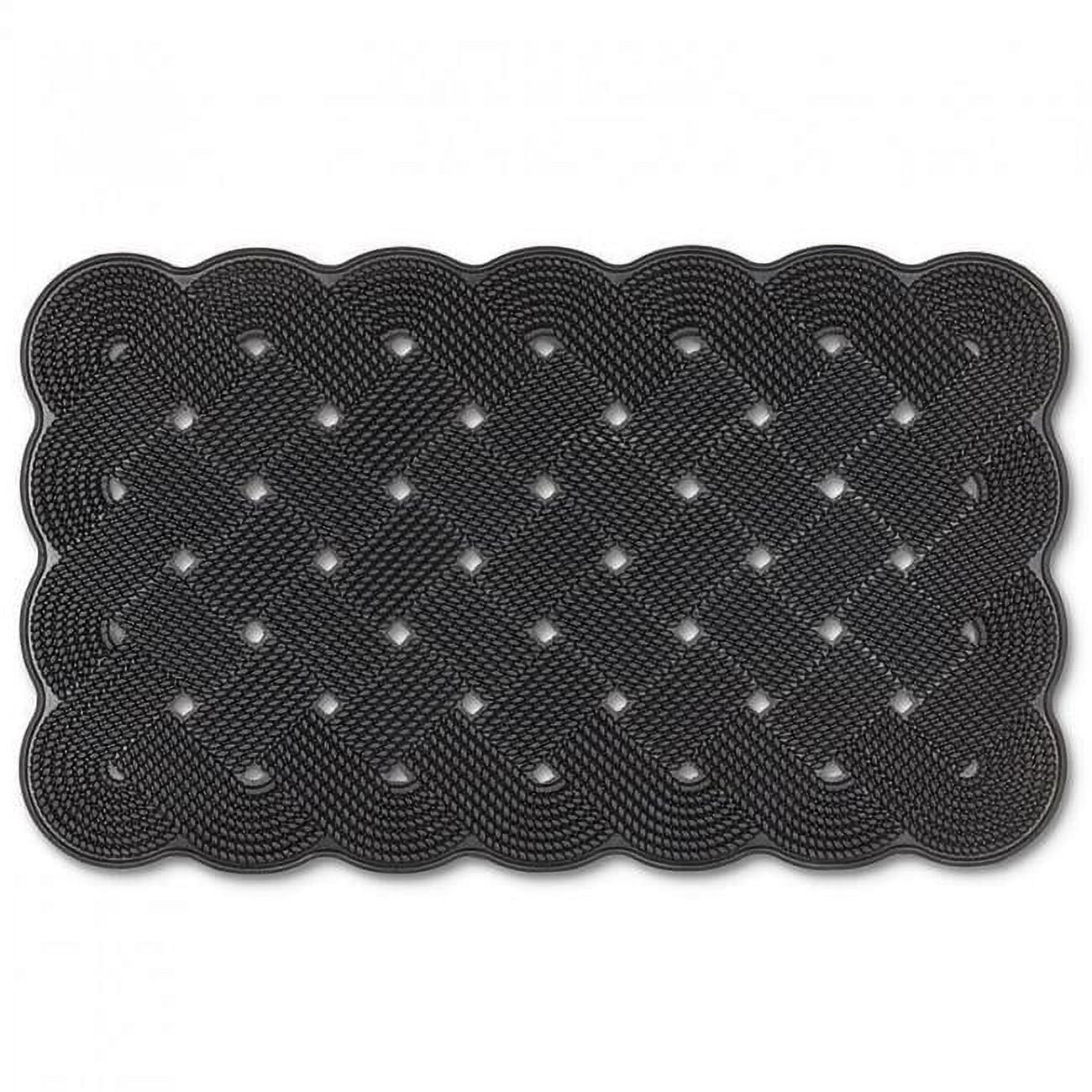 Abbott Doormat Durable, Weather-Resistant Indoor and Outdoor Rubber Doormat, 18x30", Woven Rope Effect Doormat-18x30"L