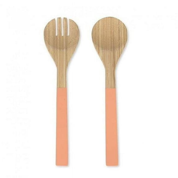 MDR Trading Inc. AB-63-SORBET-07-MELON Matte Melon Handled Fork And Spoon Salad Servers