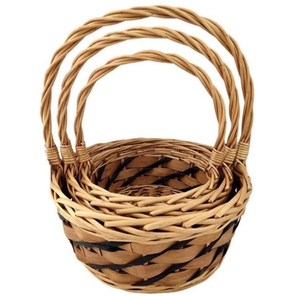 MDR Trading Inc. AI-4065BUFF Set Of 3 Honey Buff Color With Handles Baskets