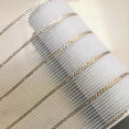 thumbnail image 1 of MDR Trading Inc. AI-440610061 10.5'X10Yds White With Metallic Gold Stripes Ribbon, 1 of 1