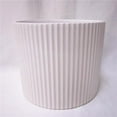 thumbnail image 1 of MDR Trading Inc. AI-CE10-298_Q01 Glazed White Ribbed Cylinder Planter, 1 of 1