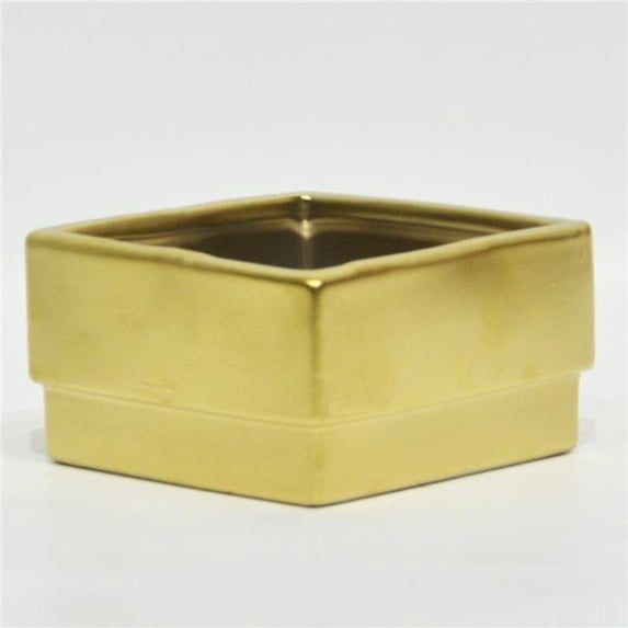 MDR Trading Inc. AI-CE12MGO_Q01 Matte Gold Ceramic Planter