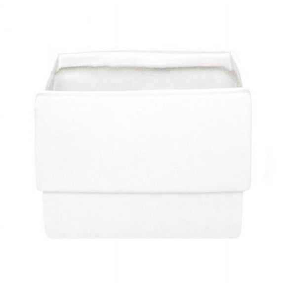 MDR Trading Inc. AI-CE12WH_Q01 Glazed White Square Planter