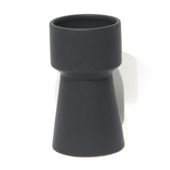 MDR Trading Inc. AI-CE94-156_Q01 Matte Black Ceramic Planter