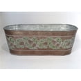 thumbnail image 1 of MDR Trading Inc. AI-GA2480-1095_Q01 Embossed Pine Cones On Gold Colored Metal Planter, 1 of 1