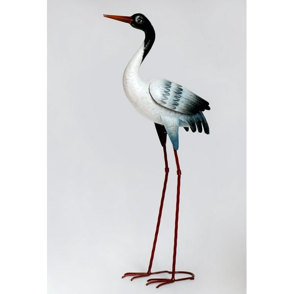 MDR Trading Inc. AI-GG9585_Q01 27.5' Standing Metal Heron Garden Sculpture