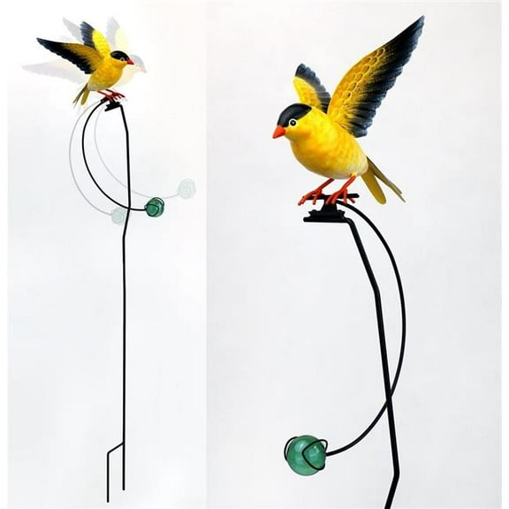 MDR Trading Inc. AI-GG9599_Q01 Black And Yellow Bird Kinetic Rocking Motion Stake