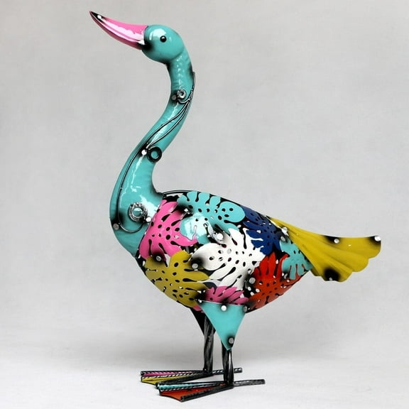 MDR Trading Inc. AI-GG9605_Q01 Colorful Floral Goose Statuette