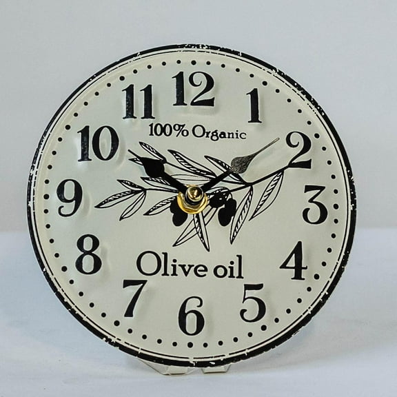 MDR Trading Inc. FP-MIN-202_Q01 Antique White And Black Olive Oil Table Clock