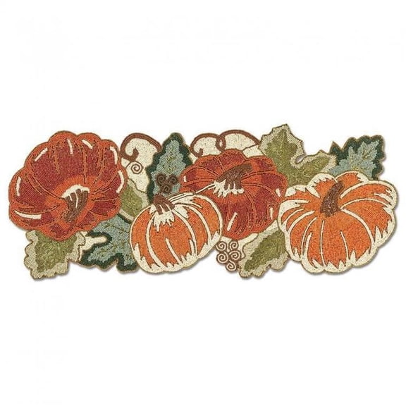 MDR Trading Inc. AB-40-FANCY-50 Beaded Pumpkins Table Runner